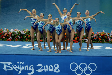 Andrey Golovanov, Sergey Kivrin.
Synchronized swimming. Russian team, Olympic champion