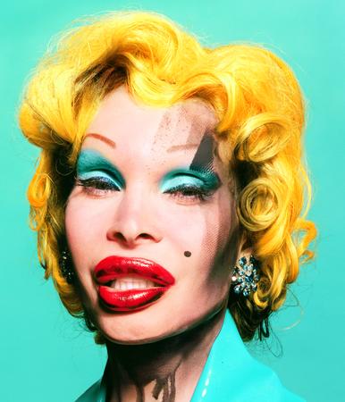 David LaChapelle.
Amanda in the role of Merilin Warhol. 
2002. 
©David LaChapelle Studio Inc.