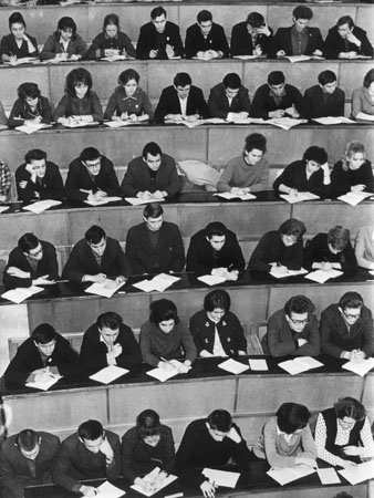 Students of Moscow Power Engineering Institute, Moscow. 
1965. 
From the Central archive of audiovisual documents of the city of Moscow