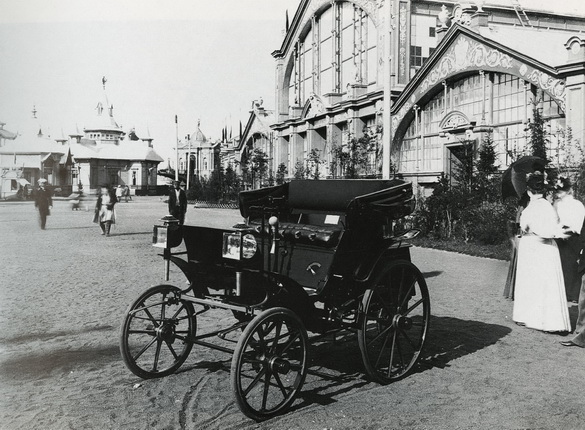 Maxim Dmitriev. Nizhny Novgorod. XVI Russian industrial and art exhibition. The first russian car. 1896