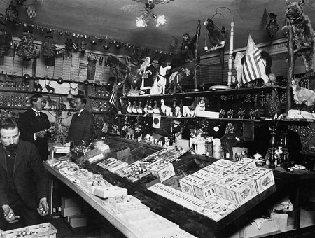 Unknown author.
Interior of Shop of Christmas-tree Decorations. St.-Petersburg. 
1913. 
Collection of the gallery “Tondo”