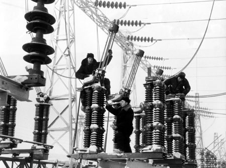 Electric Main, Zhigulevsk - Moscow, Moscow suburb. 
1957. 
From the Central archive of audiovisual documents of the city of Moscow