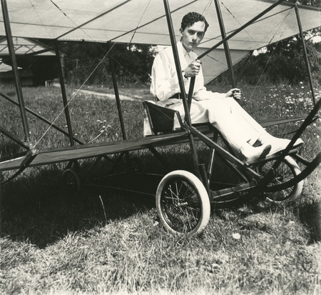 Jacques-Henri Lartigue.
Zissu and his new airframe. Rouzat. 
July, 1914. 
© Ministry of culture and communications of France/ Association of Jacques-Henri Lartigue’s friends