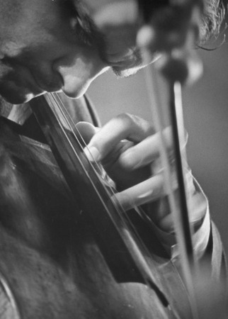 Anatoly Garanin.
From the series “Conservatory”. Cello player Igor Gavrish. 
1968. 
Gift of T.V. Sukhareva