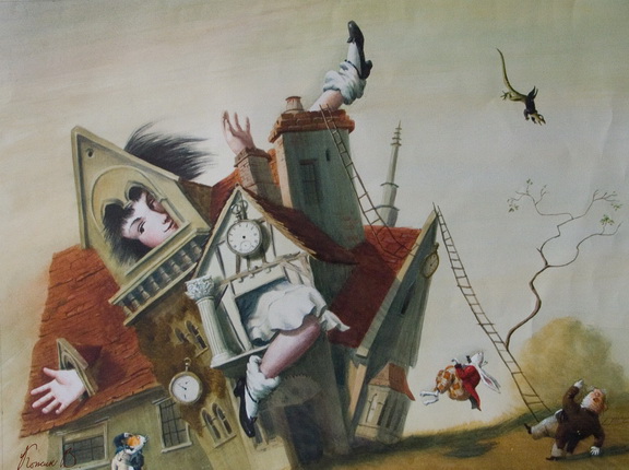 Valeriy Kozhin.
“Alice in Wonderland”, L. Carroll. 2007.
Paper, watercolour, acrylic.
Author’s collection