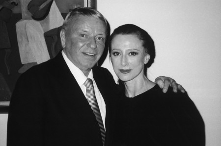 Valeri Golovitser.
Maia Plisetskaia and Frank Sinatra. Los-Angeles. 
1990. 
Private collection