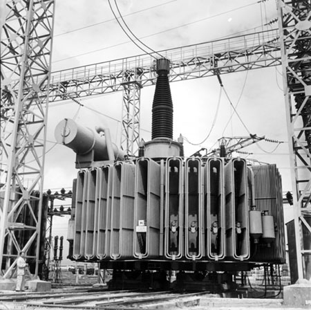 Noginsk substation, Noginsk. 
1957. 
From the Central archive of audiovisual documents of the city of Moscow