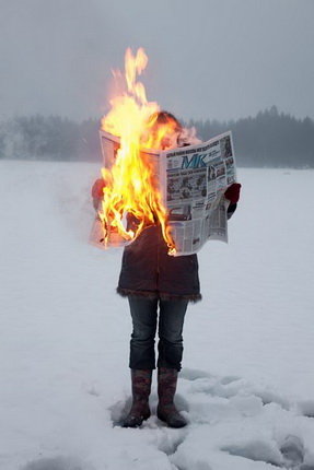 Tim Parchikov.
Burning News # 9, 2011.
Courtesy the artist, © the artist