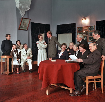 Mikhail Savin.
Review by young actors of the Yanka Kupala Belorussian Drama Theatre. Minsk.
1953.
Ogoniok archive