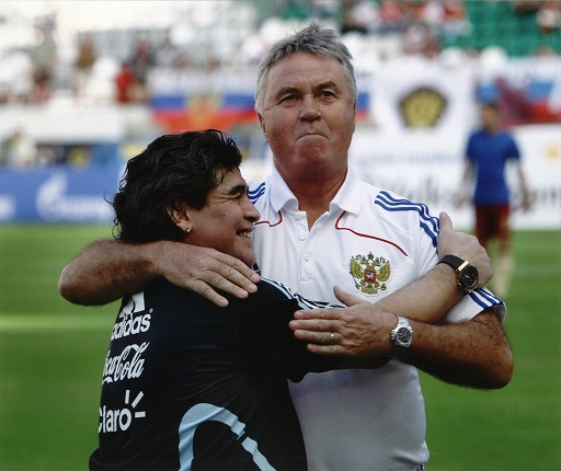 Andrey Golovanov, Sergey Kivrin.
Diego Maradona and Guus Hiddink before the friendly match between Russia and Argentina. Moscow. 2009.
Meeting of the MAMM / MDF