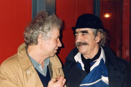 Илья Кабаков и Жан Тэнгли в Центре Помпиду. 
1988. 
Париж