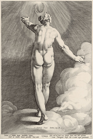 Diana in the Clouds.
Jacob Matham after Cornlis Cornelisz.
Van Haarlem 16th century.
State Hermitage Museum, St. Petersburg