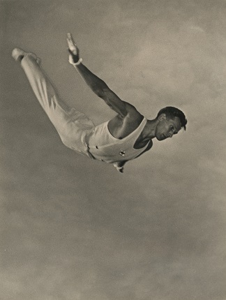 Lev Borodulin.
Free flight. Olympic champion gymnast Yevgeni Korolkov. 1952.

Collection of Multimedia Art Museum, Moscow