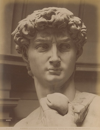 Fratelli Alinari.
David by Michelangelo.
Galleria dell'Accademia.
Florence.
1860s