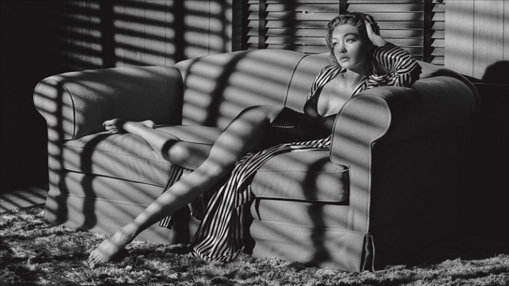 Gigi Hadid, shot by Albert Watson for the 2019 Pirelli calendar