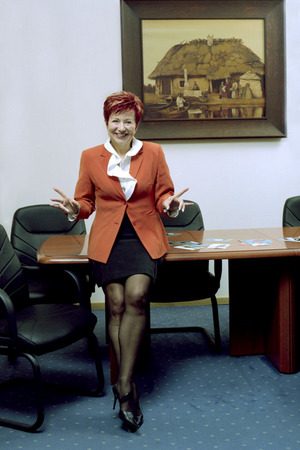 Victor Hmel, Elena Suhoveeva.
From “Lady Boss” series. 
2005. 
The project is presented by museum Moscow House of photography