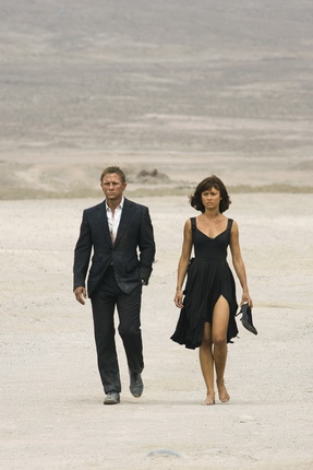 Camille Montes played by Olga Kurylenko, with Daniel Craig as James Bond. Copyright Notice - Quantum of Solace. © 2008 Danjaq, LLC, United Artists Corporation, Columbia Pictures Industries, Inc. All Rights Reserved. Credit - EON Productions
