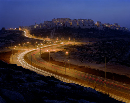 Simon Norfolk.
Har Homa, one of the newest illegal settlements built to encircle Jerusalem. The settlements almost always occupy the hilltops