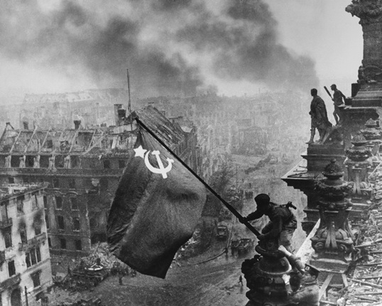 Banner of Victory over the Reichstag. Berlin. 1945
