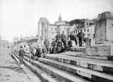 Доминико Роччи.
Археологи на Римском форуме. 
Около 1880 г. 
Museo di Roma - Archivo Fotografico Comunale, Италия