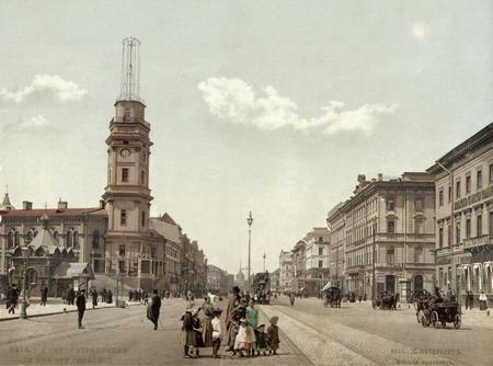 Unknown author.
The Nevsky prospect. Saint-Petersburg. 
1890’s. 
The collection of M. Golosovsky