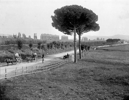Unknown author.
Street Appio with ruins of aqueduct Claudio. 
About 1880.
Museo di Roma - Archivo Fotografico Comunale, Italy
