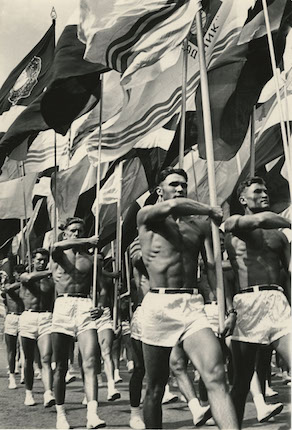 Parade. Opening of the stadium in Luzhniki.
Moscow, 1956