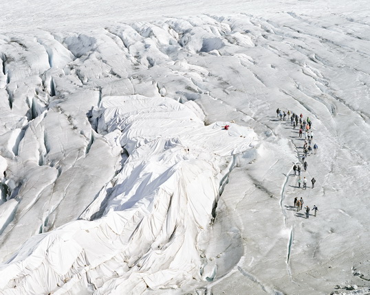 Matthieu Gafsou. On the Rhône glacier. From the Alpes series. 2008 - 2012. Courtesy Galerie C, Neuchâtel