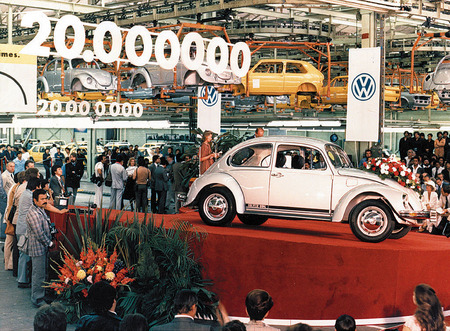 Manufacturing of 20th-millions “Beetle”. 
1981. 
Volkswagen AG Archives