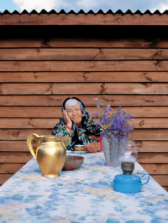 Vadim Churanov.
From “Our grandmothers” series. 
For “MEZONIN” magazine.
The editor-in-chief: Nataliya Barbie