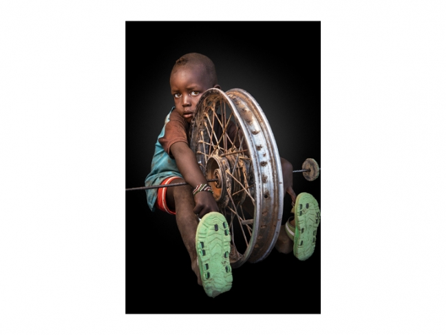 Olga Michi. Portrait of a boy. Karo ethnic group. Murule, Ethiopia. 2018.