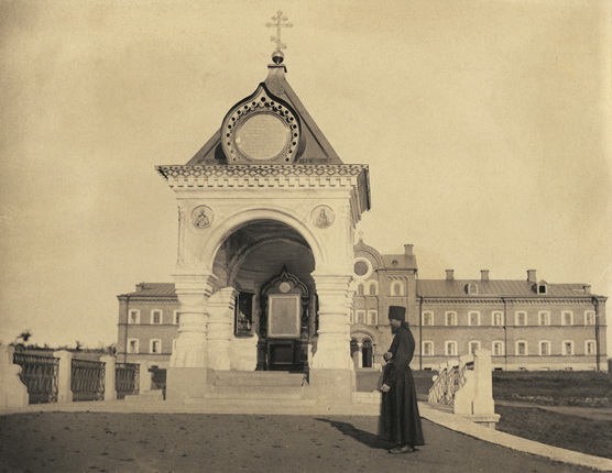 Chapel of the Holy Sign on the island of Valaam, built in memory of a visit by His Imperial Majesty the Tsar in 1858.
Architect A.M. Gornostaev.
Photograph of 1867.
Courtesy of the National Library of Russia, St. Petersburg