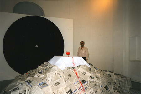Nataly Nikitina.
Installation of D.A. Prigova “Mystery, appearing to look and hearing”. 
September , 1998. 
Biennale “Paper Art 7”, Duren. 
Artist’s collection, New York