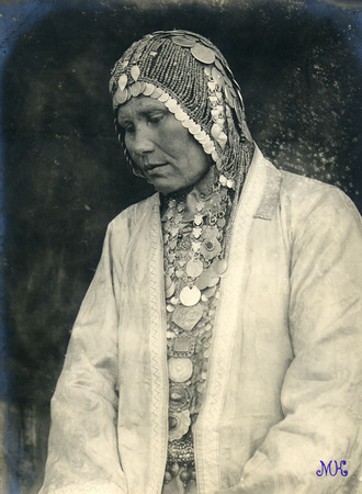 Bashkir woman.
1914. 
Collection of the Russian Ethnographic museum, St.-Petersburg