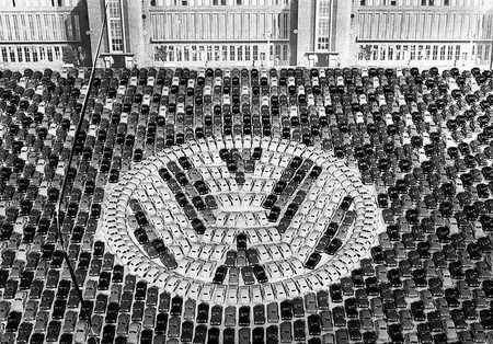 Manufacturing of millionth “Beetle” at plant in Wolfsburg. 
1955. 
Volkswagen AG Archives