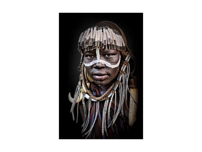 Olga Michi. Portrait of a woman. Mursi ethnic group. Mago National Park, Ethiopia. 2018.