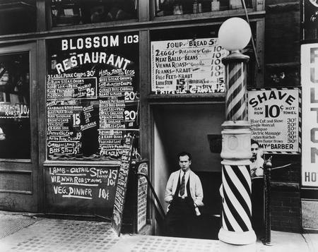 Berenice Abbott.
Blossom Restaurant, 103 Bowery. 
October 24, 1935.
Museum of the City of New York